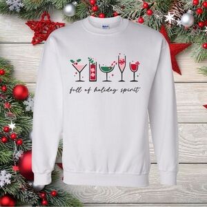 Festive White Holiday Sweatshirt